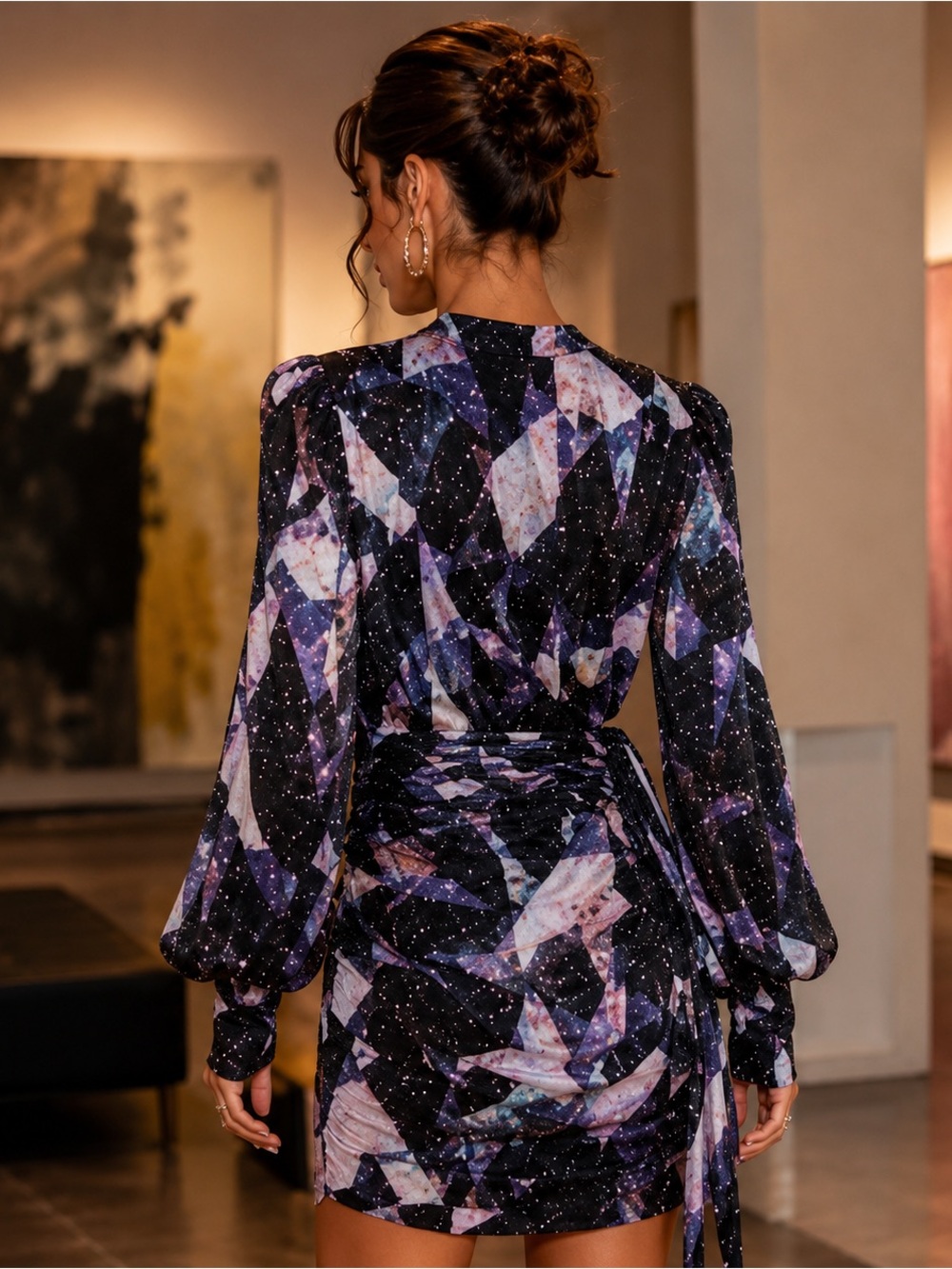 NWT IRO Paris Long Sleeve Draped Mini Dress | FR 40 / US 8